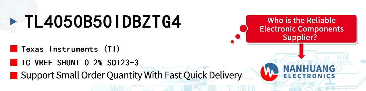 TL4050B50IDBZTG4 TI IC VREF SHUNT 0.2% SOT23-3