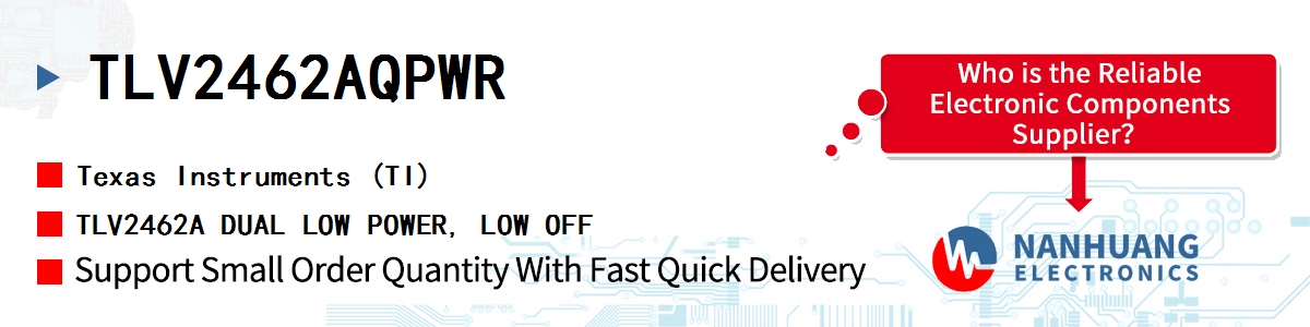 TLV2462AQPWR TI TLV2462A DUAL LOW POWER, LOW OFF