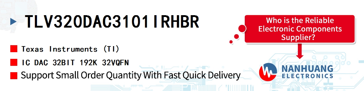 TLV320DAC3101IRHBR TI IC DAC 32BIT 192K 32VQFN