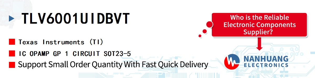 TLV6001UIDBVT TI IC OPAMP GP 1 CIRCUIT SOT23-5