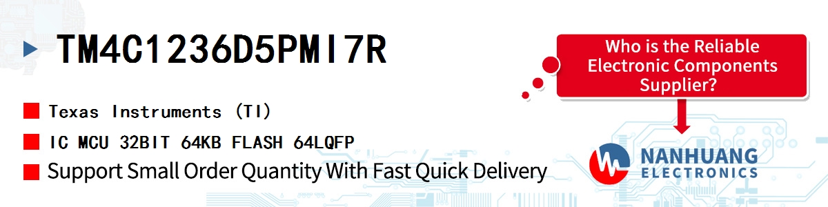 TM4C1236D5PMI7R TI IC MCU 32BIT 64KB FLASH 64LQFP