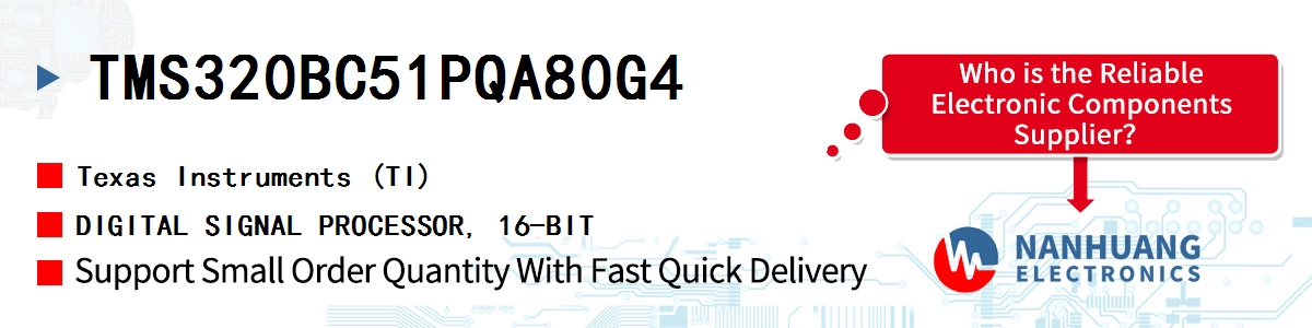 TMS320BC51PQA80G4 TI DIGITAL SIGNAL PROCESSOR, 16-BIT