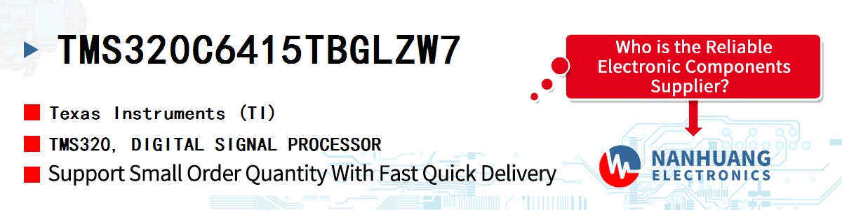 TMS320C6415TBGLZW7 TI TMS320, DIGITAL SIGNAL PROCESSOR