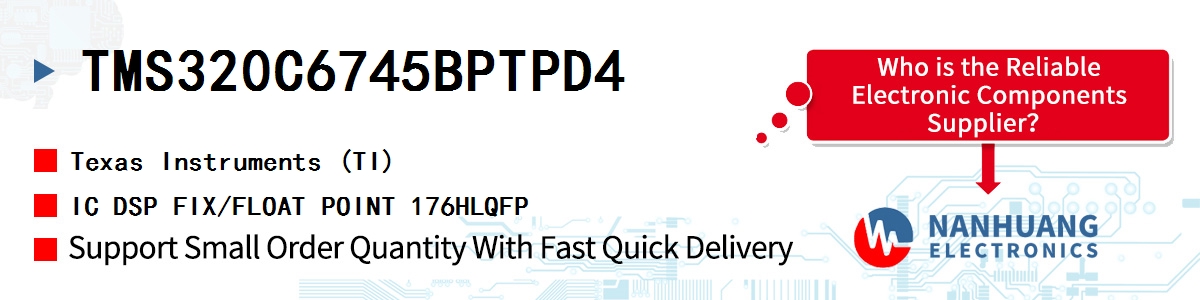 TMS320C6745BPTPD4 TI IC DSP FIX/FLOAT POINT 176HLQFP