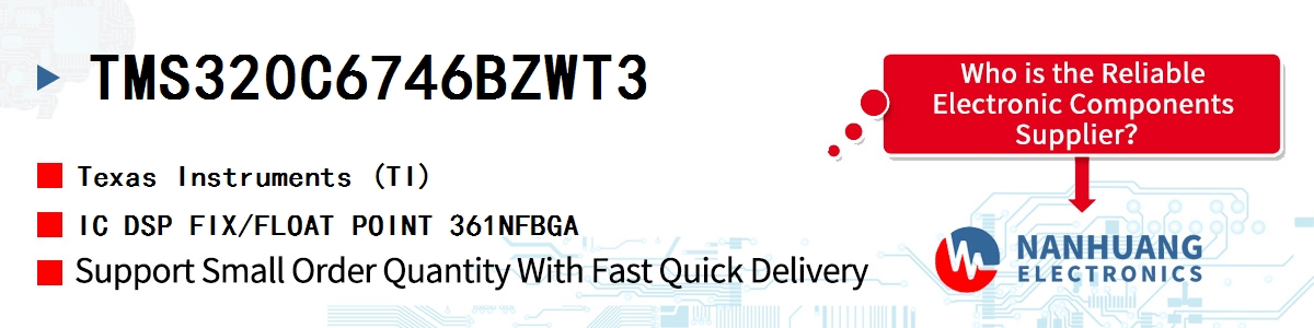 TMS320C6746BZWT3 TI IC DSP FIX/FLOAT POINT 361NFBGA