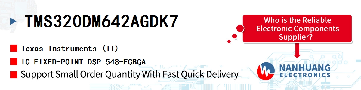 TMS320DM642AGDK7 TI IC FIXED-POINT DSP 548-FCBGA