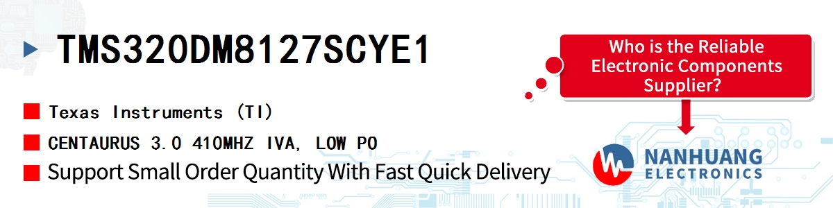 TMS320DM8127SCYE1 TI CENTAURUS 3.0 410MHZ IVA, LOW PO