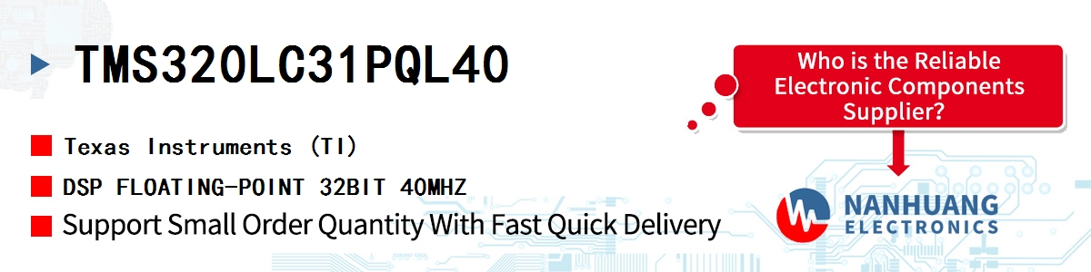 TMS320LC31PQL40 TI DSP FLOATING-POINT 32BIT 40MHZ