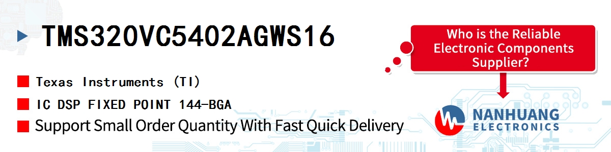 TMS320VC5402AGWS16 TI IC DSP FIXED POINT 144-BGA