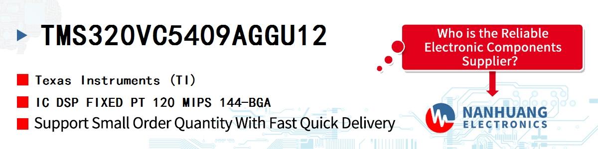 TMS320VC5409AGGU12 TI IC DSP FIXED PT 120 MIPS 144-BGA