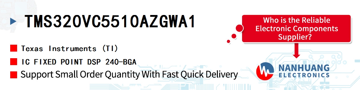 TMS320VC5510AZGWA1 TI IC FIXED POINT DSP 240-BGA