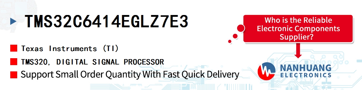 TMS32C6414EGLZ7E3 TI TMS320, DIGITAL SIGNAL PROCESSOR
