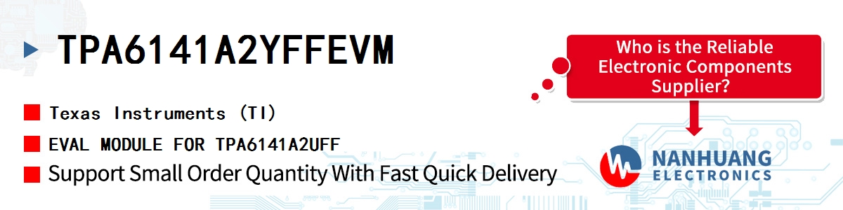 TPA6141A2YFFEVM TI EVAL MODULE FOR TPA6141A2UFF