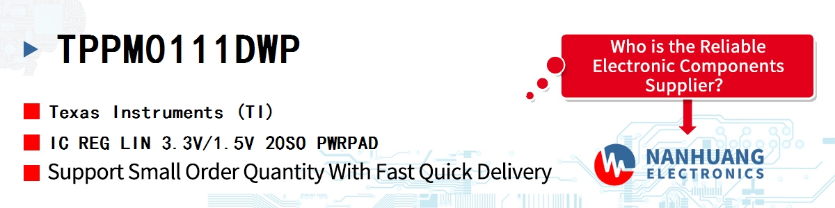 TPPM0111DWP TI IC REG LIN 3.3V/1.5V 20SO PWRPAD