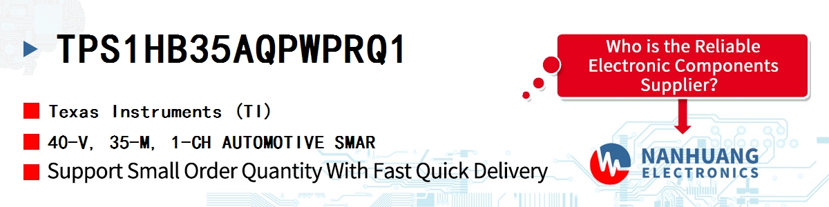 TPS1HB35AQPWPRQ1 TI 40-V, 35-M, 1-CH AUTOMOTIVE SMAR
