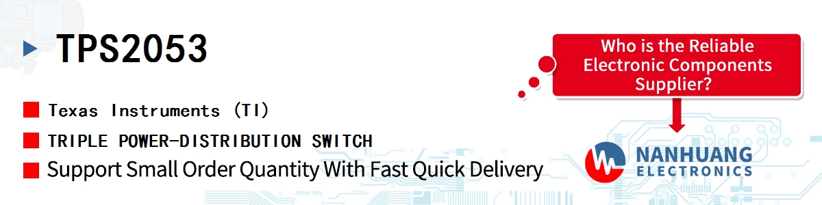 TPS2053 TI TRIPLE POWER-DISTRIBUTION SWITCH