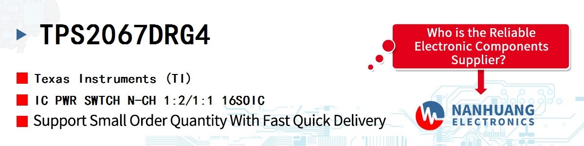 TPS2067DRG4 TI IC PWR SWTCH N-CH 1:2/1:1 16SOIC
