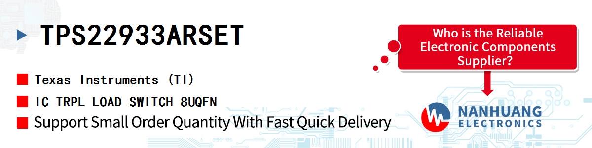 TPS22933ARSET TI IC TRPL LOAD SWITCH 8UQFN