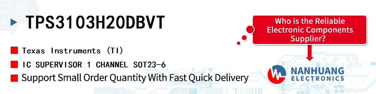 TPS3103H20DBVT TI IC SUPERVISOR 1 CHANNEL SOT23-6