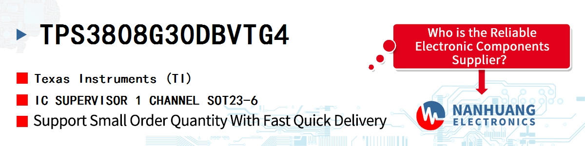 TPS3808G30DBVTG4 TI IC SUPERVISOR 1 CHANNEL SOT23-6