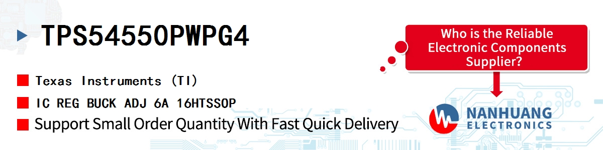 TPS54550PWPG4 TI IC REG BUCK ADJ 6A 16HTSSOP