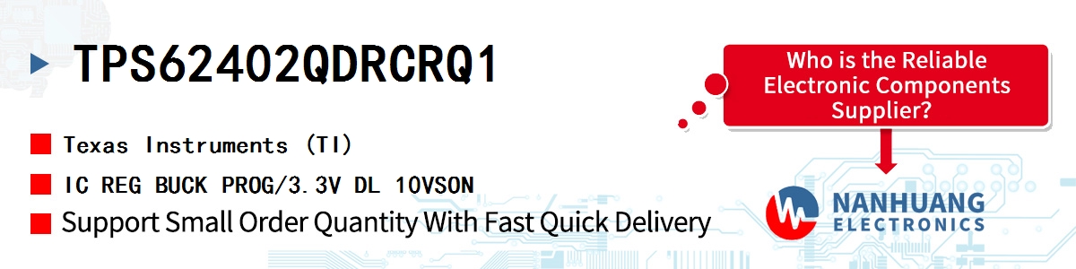 TPS62402QDRCRQ1 TI IC REG BUCK PROG/3.3V DL 10VSON