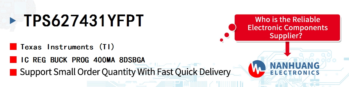 TPS627431YFPT TI IC REG BUCK PROG 400MA 8DSBGA