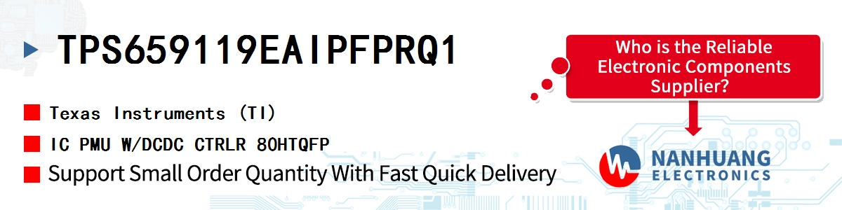 TPS659119EAIPFPRQ1 TI IC PMU W/DCDC CTRLR 80HTQFP