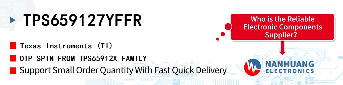 TPS659127YFFR TI OTP SPIN FROM TPS65912X FAMILY