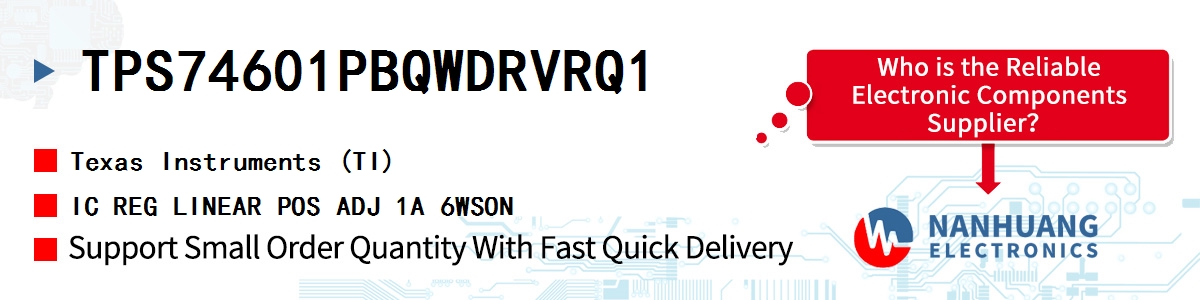 TPS74601PBQWDRVRQ1 TI IC REG LINEAR POS ADJ 1A 6WSON