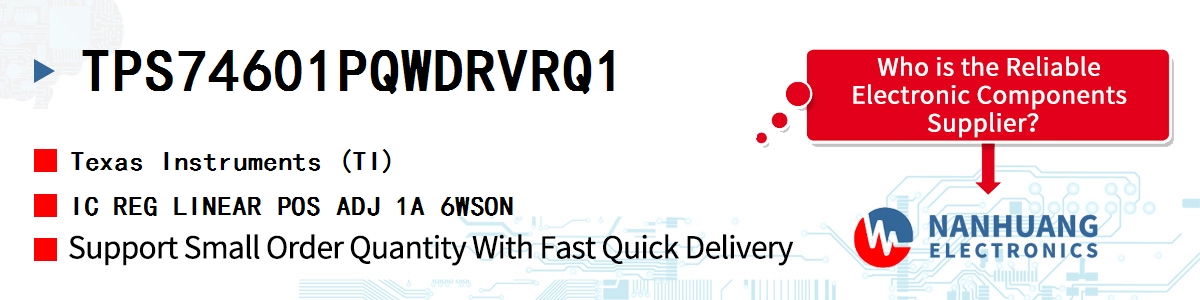 TPS74601PQWDRVRQ1 TI IC REG LINEAR POS ADJ 1A 6WSON