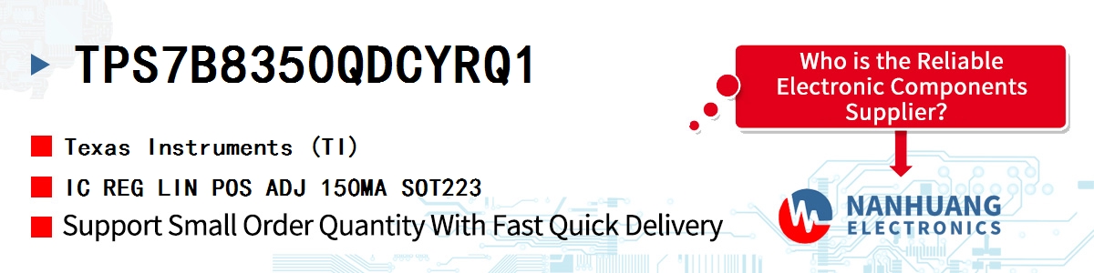 TPS7B8350QDCYRQ1 TI IC REG LIN POS ADJ 150MA SOT223
