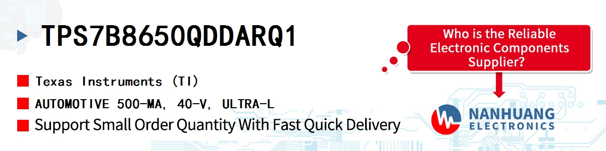 TPS7B8650QDDARQ1 TI AUTOMOTIVE 500-MA, 40-V, ULTRA-L