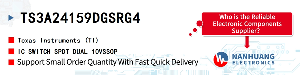 TS3A24159DGSRG4 TI IC SWITCH SPDT DUAL 10VSSOP
