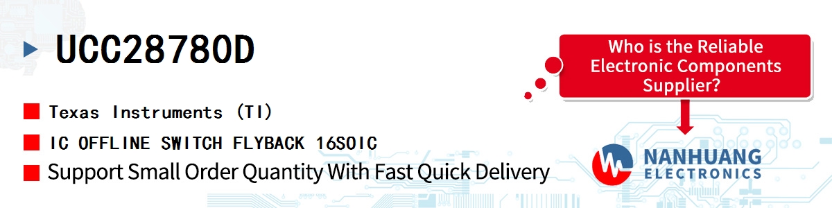 UCC28780D TI IC OFFLINE SWITCH FLYBACK 16SOIC