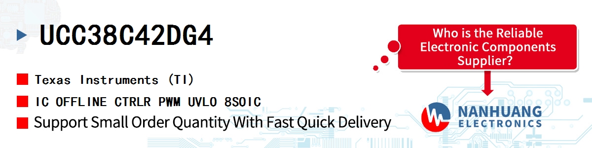 UCC38C42DG4 TI IC OFFLINE CTRLR PWM UVLO 8SOIC