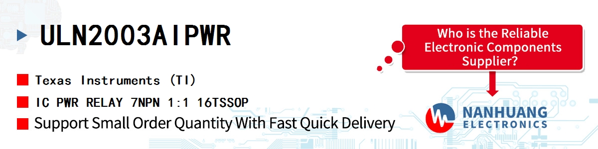 ULN2003AIPWR TI IC PWR RELAY 7NPN 1:1 16TSSOP